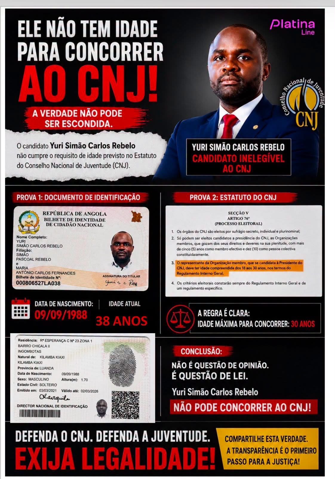 CANDIDATURA DE YURI REBELO DE 38 ANOS, LEVANTA DÚVIDAS SOBRE ELEGIBILIDADE DO SECRETÁRIO-GERAL À PRESIDÊNCIA DO CNJ