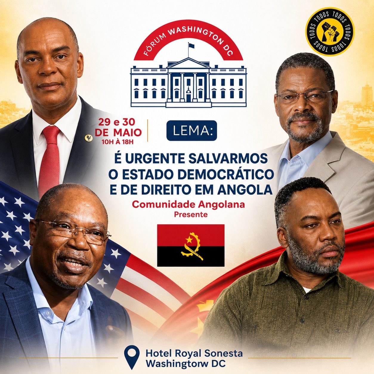 Movimento TODOS anuncia transmissão online do Fórum de Washington, D.C