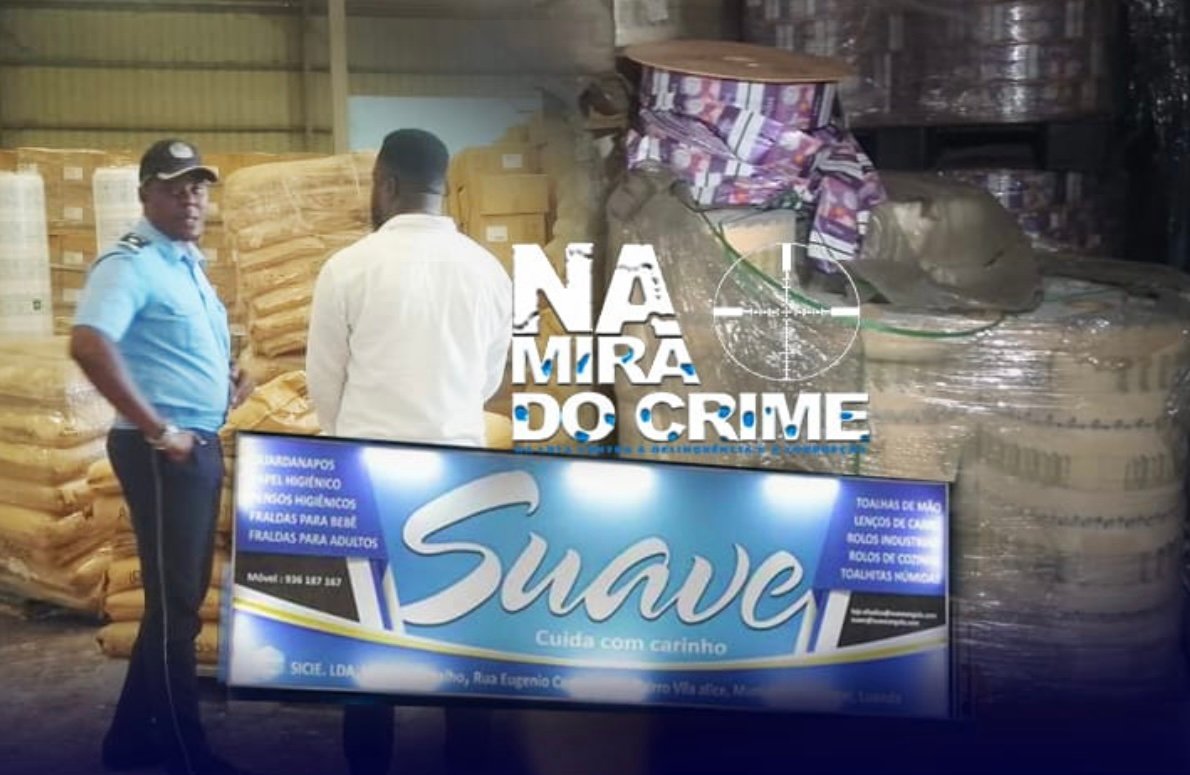 Imagem de DIIP apreende mais de 200 toneladas de matéria-prima "caducada" que servia para produção de sabão e fraldas descartáveis na empresa Suave, suposta directora da empresa ameaçou à Polícia em frente da Imprensa