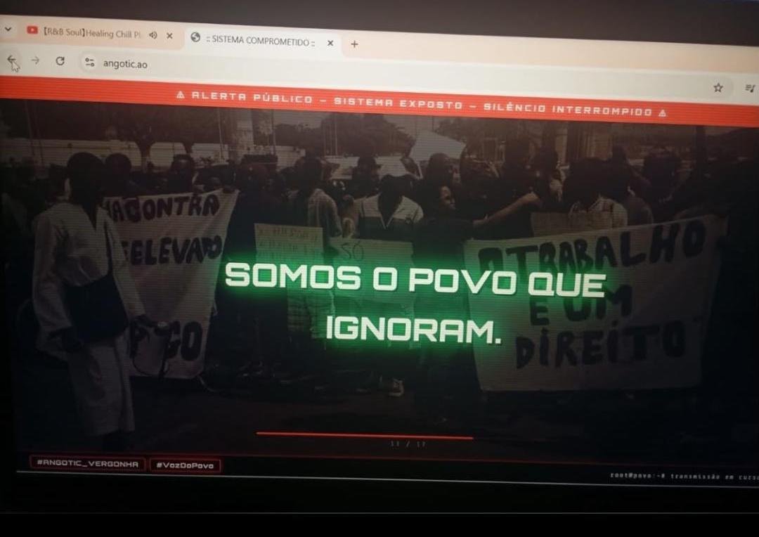 Site do ANGOTIC alvo de ataque informático