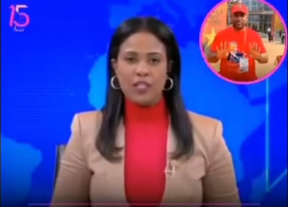 Imagem de Tatiana Reis lê ao vivo notícia sobre a expulsão do marido, Valdir Cônego, do MPLA