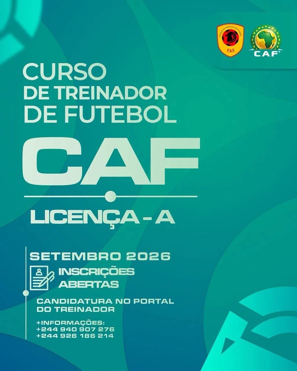 FAF FAZ HISTÓRIA COM O PRIMEIRO CURSO DE TREINADOR LICENÇA-A DA CAF EM ANGOLA